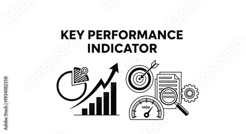 Key Performance Indicator KPI Business Analytics and Performance Tracking.
