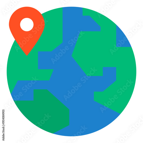 Globe With Location Pins