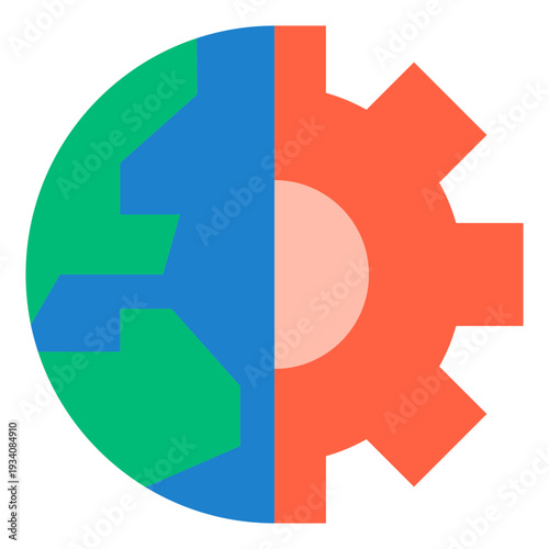 Globe With Gear Icon