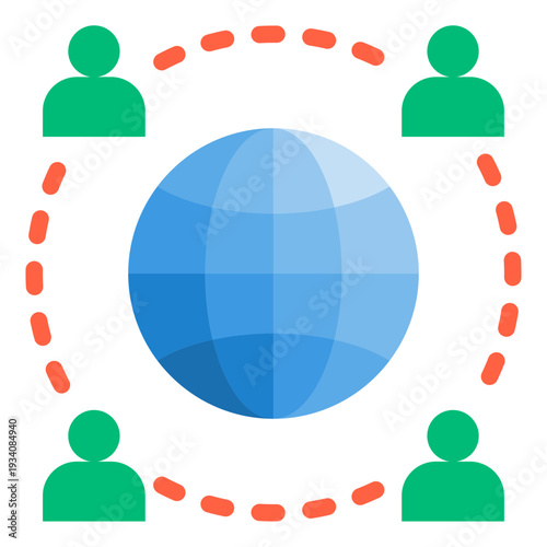Global Network of People Illustration
