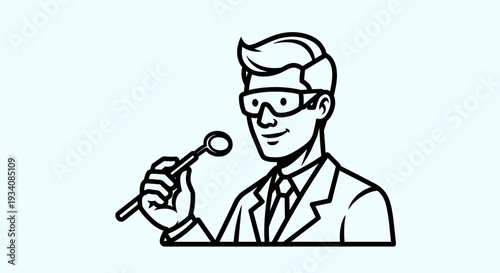 Man Holding Magnifying Glass in Hand.