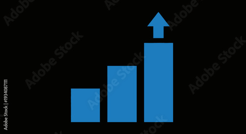 A graphic depicting business growth and upward trajectory with increasing performance indicators