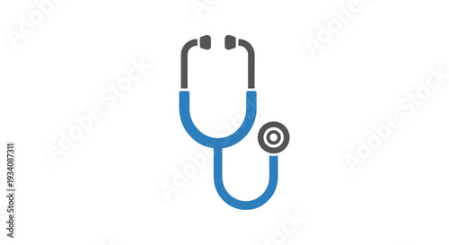 A stylized illustration of a stethoscope, signifying healthcare and medical instruments