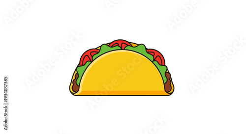A vibrant illustration of a delicious taco, ready to satisfy any craving for mexican cuisine