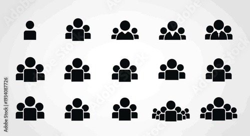 A collection of diverse human head and bust silhouettes showcasing various hairstyles and profiles against a white background.