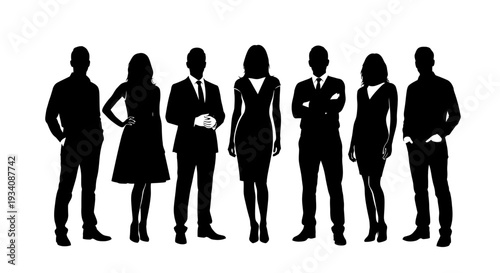 A collection of diverse human head and bust silhouettes showcasing various hairstyles and profiles against a white background.