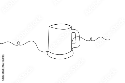 Alcohol drink glass line art minimalist sketch for brewery logo or poster design