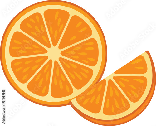 orange slice and wedge transparent
