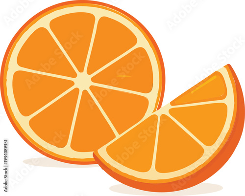 orange slice and wedge transparent