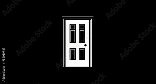 door, entrance, doorway, entryway, portal, gateway, frame, threshold, arch, access, building, home, house, facade, architecture, vector, illustration, icon, symbol, isolated, white, outline, line, ske