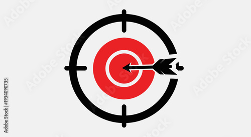 A Bullseye Icon Depicting Accuracy, Strategy, and Precision with a Focused Arrow