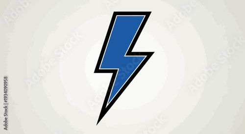 A striking blue lightning bolt emblem against a softly patterned circular background