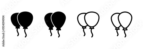 Balloon icon vector illustration. Party balloon sign and symbol