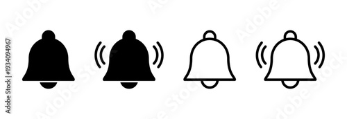 Bell Icon vector illustration. Notification sign and symbol for web site design