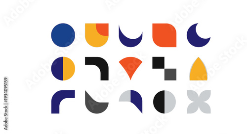 Geometric shapes arranged in a visually pleasing manner with a modern, minimalist design.