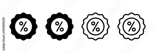 Discount icon vector illustration. Discount tag sign and symbol