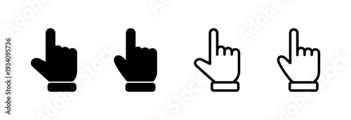 Hand cursor icon vector illustration. cursor sign and symbol. hand cursor icon clik