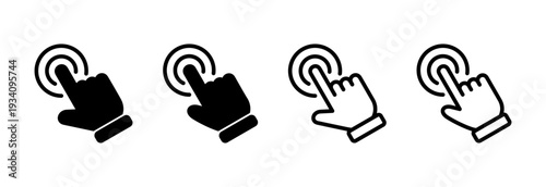 Hand click icon vector illustration. pointer sign and symbol. hand cursor icon