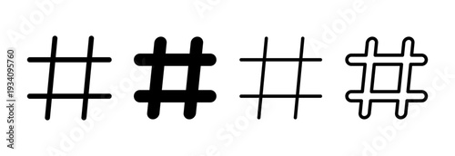 Hashtag icon vector illustration. hashtag sign and symbol