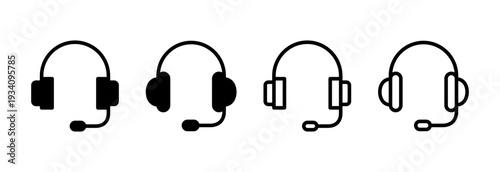 Headphone icon vector illustration. Headphone sign and symbol