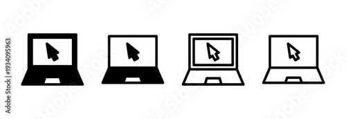 Laptop icon vector illustration. computer sign and symbol