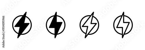 Lightning icon vector illustration. electric sign and symbol. power icon. energy sign