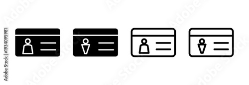 License icon vector illustration. ID card icon. driver license, staff identification card