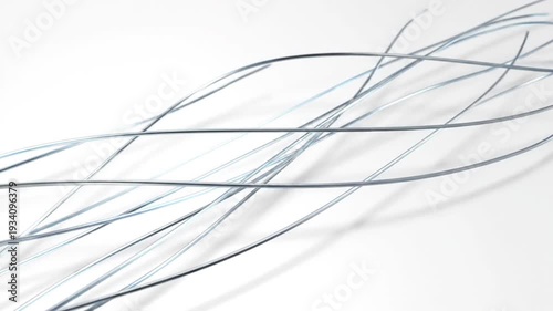 Wallpaper Mural Two parallel metal rods on clean white background Torontodigital.ca