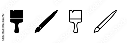 Paint icon vector illustration. paint brush sign and symbol. paint roller icon vector