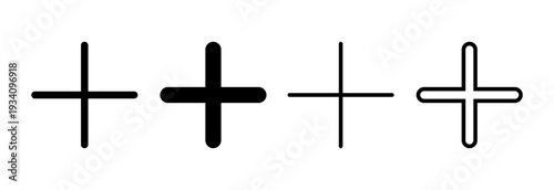 Plus Icon vector illustration. Add plus sign and symbol