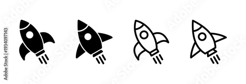 Rocket icon vector illustration. Startup sign and symbol. rocket launcher icon