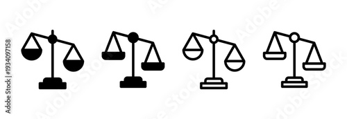 Scales icon vector illustration. Law scale icon. Justice sign and symbol