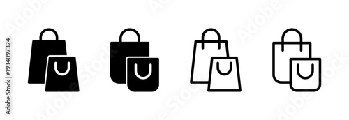 Shopping bag icon vector illustration. shopping sign and symbol