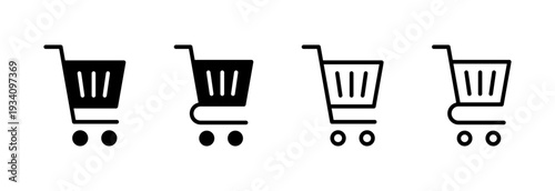 Shopping icon vector illustration. Shopping cart sign and symbol. Trolley icon