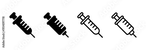 Syringe icon vector illustration. injection sign and symbol. vaccine icon