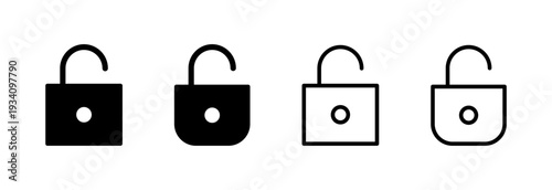Unlock icon vector illustration. Unlock sign and symbol. unlocked padlock icon
