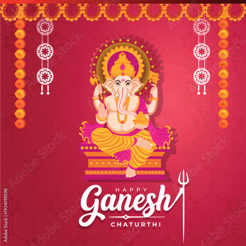 Happy ganesh chaturthi social media post template web banner greeting cardsprinttshirtsposters
