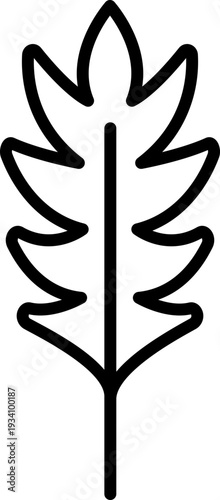 Arugula Leaf line Icon, Arugula Vegetable Vector Logo, Arugula Greenery Salad Symbol