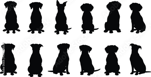 Silhouettes of parents and children playing, holding hands, carrying kids, family bonding moments, outdoor activities, happy childhood, parent-child love, family time