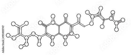 Detailed molecular structure of a complex organic chemical compound, providing a foundational visual for scientific research, educational presentations, and biochemical analysis