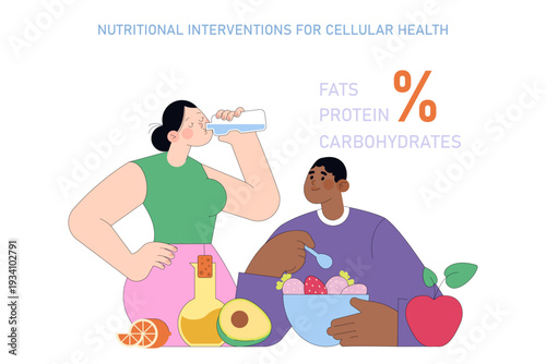 Nutritional Balance and Wellness Vector Illustration
