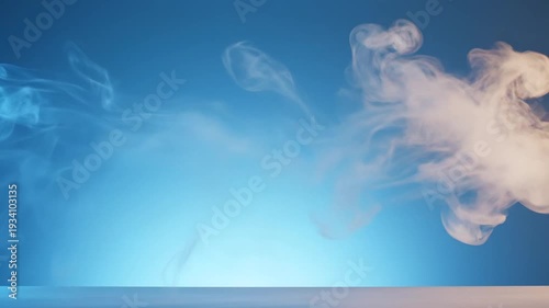 Wallpaper Mural White smoke cloud against gradient blue background with space Torontodigital.ca