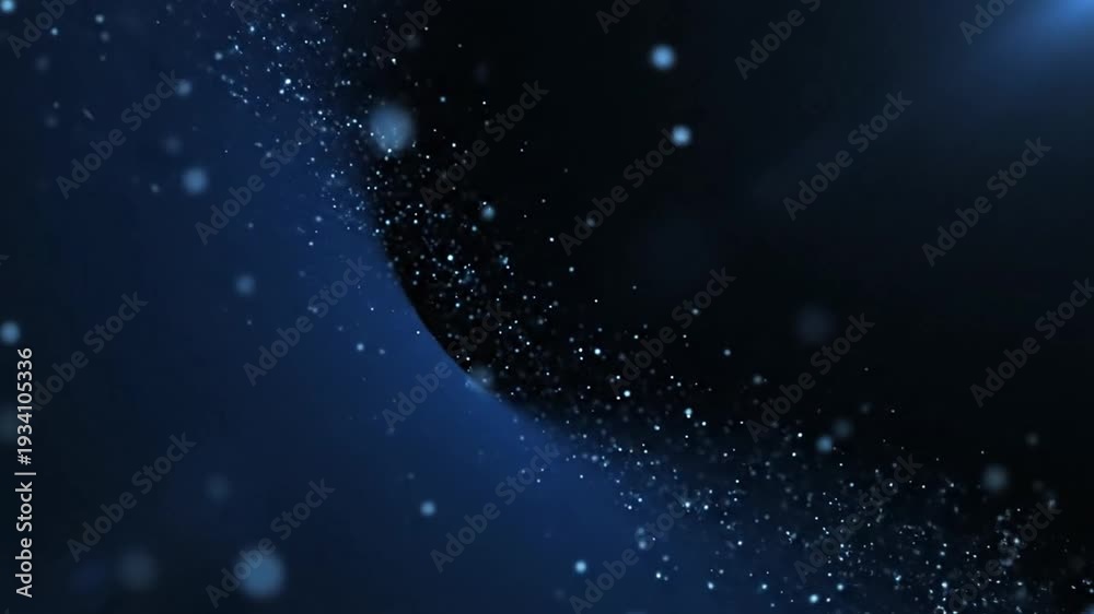 custom made wallpaper toronto digitalAbstract dark blue background with glowing particles and bokeh effect