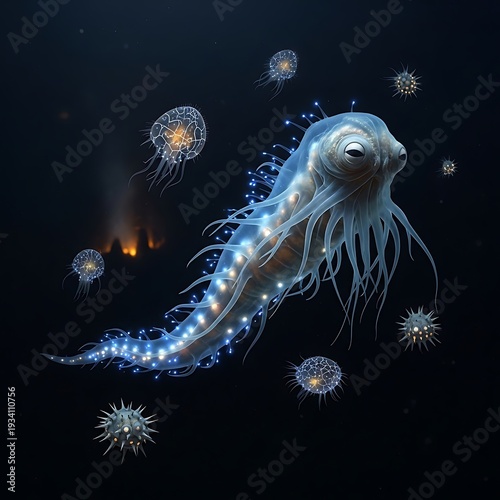 Underwater nightclub scene with fish characters dancing and having fun.