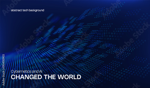 Ai tech background with abstract dot line pattern and bokeh effect. Design education big data, future digital network, business connect and science concept for banner, web or presentation.