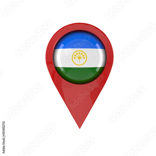 Bashkortostan regional flag emblem inside a 3D red map pointer pin isolated on white for Russian Federation location and travel concepts Free Download Bashkortostan regional flag emblem inside a 3D red map pointer pin isolated on white for Russian Federation location and travel concepts - GFXLoad