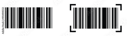 Barcode Icon Vector Simple Fake Bar Code for Web Design