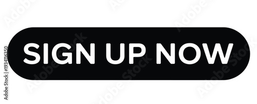 Sign Up Now CTA Button Dark Minimal Interface Design