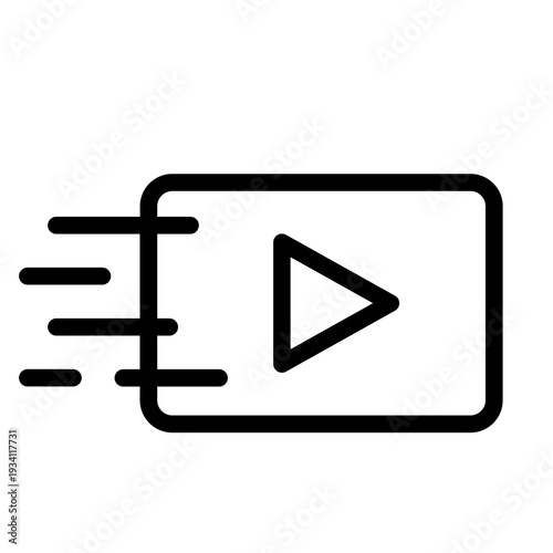 Fast Stream Line Icon