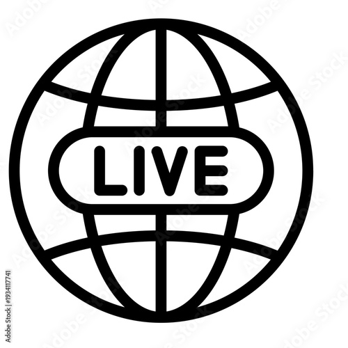 Global Broadcast Line Icon